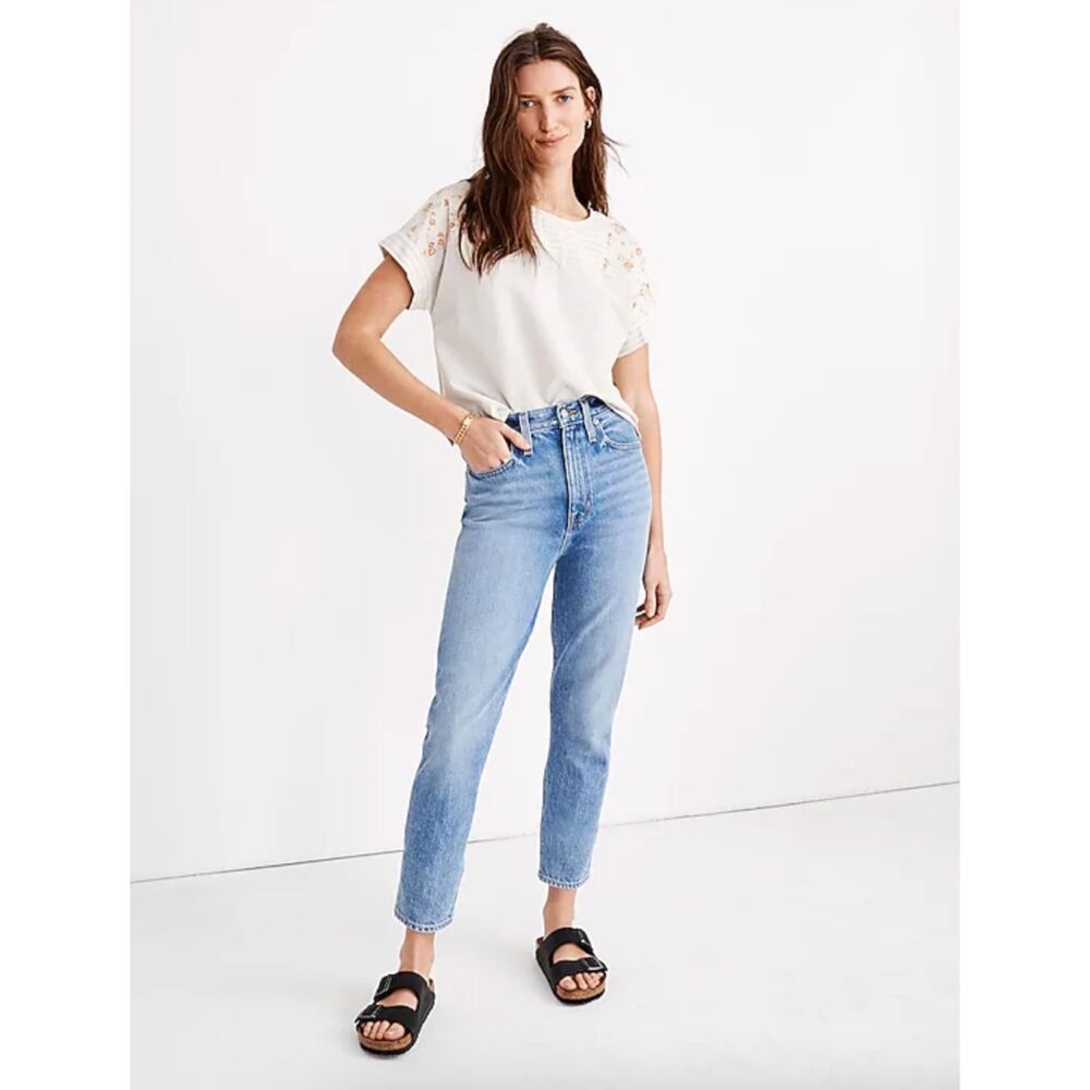 Madewell The Momjean in Melva Wash Rigid Women's Size 26